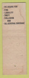 Matchbook Cover - Horst Insurance Agency Orlando FL