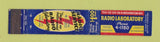 Matchbook Cover - Radio Laboratory Service Scranton PA 10 Strike