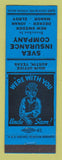 Matchbook Cover - Svea Insurance New Sweden Elroy Manor Austin TX WWII