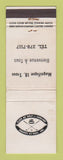 Matchbook Cover - Club De Golf Curling Granby QC WEAR