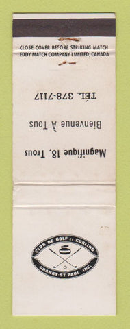 Matchbook Cover - Club De Golf Curling Granby QC WEAR