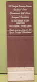 Matchbook Cover - The Pirate's House Savannah GA