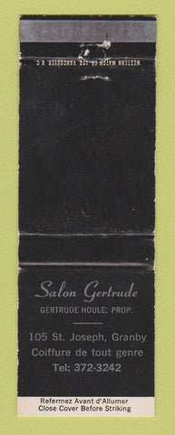 Matchbook Cover - Salon Gertrude Granby QC WEAR