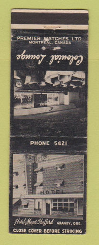 Matchbook Cover - Hotel Mont Shefford Granby QC WEAR #2