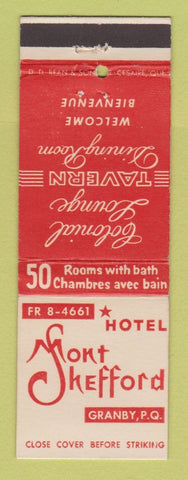 Matchbook Cover - Hotel Mont Shefford Granby QC #3