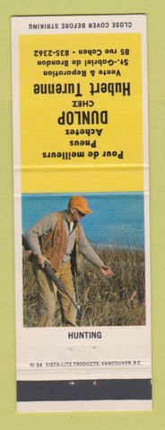 Matchbook Cover - Hubert Turenne Dunlop St Gabriel de Brandon QC