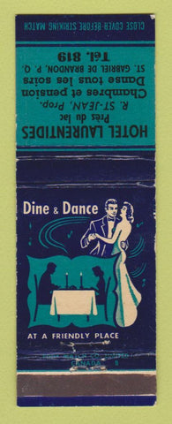 Matchbook Cover - Hotel Laurentides St Gabriel de Brandon QC WEAR
