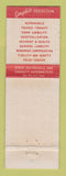 Matchbook Cover - Taunton State Insurance MN John Canton WEAR