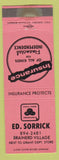 Matchbook Cover State Farm Insurance Ed Sorrick Brainerd Village Chattanooga? TN