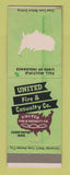 Matchbook Cover - United Fire Casualty Insurance Cedar Rapids IA