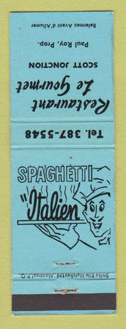 Matchbook Cover - Restaurant Le Gourmet QC Scott Jonction WEAR