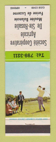 Matchbook Cover Societe Cooperative Agricole De Ste Rosalie QC Farine de Luzerne