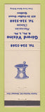 Matchbook Cover - Gerard Vezina Drug Store Quebec QC
