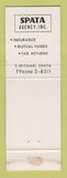 Matchbook Cover - Spata Insurance Agency New York City WEAR