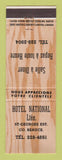 Matchbook Cover - Hotel National St Georges Est QC