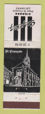 Matchbook Cover - St Francois Capvez? Cigars Lausanne Switzerland WEAR