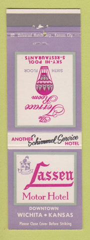 Matchbook Cover - Lassen Motor Hotel Wichita KS