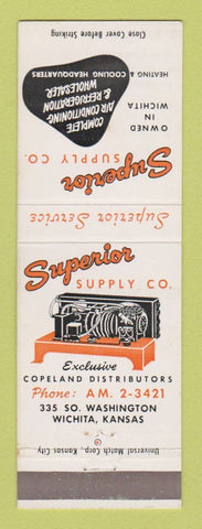 Matchbook Cover - Superior Supply Air Conditioning Refrigeration Wichita KS