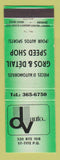 Matchbook Cover - Gross & Detail Speed Shop St Tite QC auto WEAR