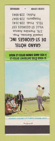 Matchbook Cover - Grand Hotel De St Georges Ville St Georges Est QC WEAR