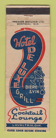 Matchbook Cover - Hotel Deluxe Grill Lavaltrie QC WORN