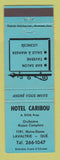 Matchbook Cover - Hotel Caribou Lavaltrie QC