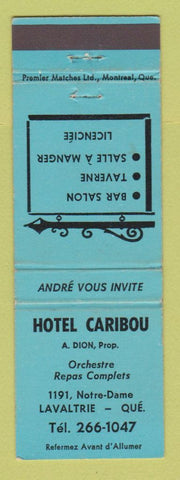Matchbook Cover - Hotel Caribou Lavaltrie QC