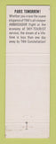 Matchbook Cover - TWA Airlines Paris France
