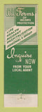 Matchbook Cover - Emmet Brewick Insurance Sioux Falls SD