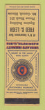 Matchbook Cover - Fred Leight Insurance Mount Carroll IL