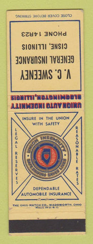 Matchbook Cover - VC Sweeney Insurance Cisne IL