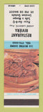 Matchbook Cover - Restaurant Riviera St Pie De Bagot QC