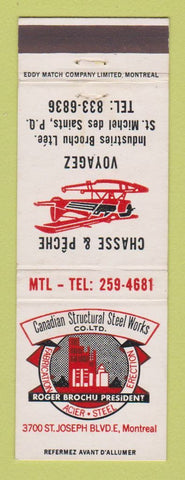 Matchbook Cover - Candian Structural Steel Works Montreal QC