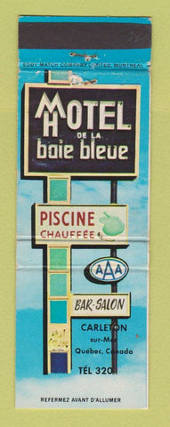 Matchbook Cover - Hotel Motel Baie Bleue Carleton Quebec QC