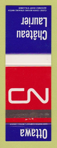 Matchbook Cover - CN Canadian National Railroad Chateau Laurier Ottawa ON