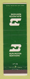 Matchbook Cover - Burlington Northern Railroad