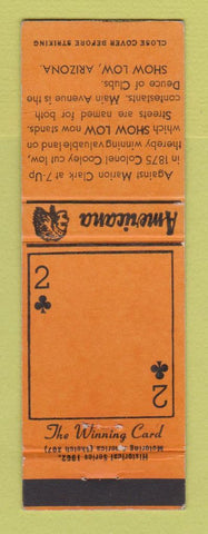 Matchbook Cover - Show Low AZ Perkins Americana ORANGE