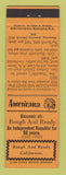 Matchbook Cover - Rough and Ready CA Perkins Americana ORANGE