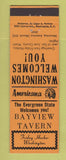 Matchbook Cover - Bayview Tavern Friday Harbor WA Perkins Americana ORANGE