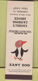 Matchbook Cover - Cassell's Catering Zany Zoo Harrisburg PA