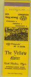 Matchbook Cover - Yellow Aster Restaurant Pittsfield MA