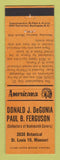 Matchbook Cover - Match Collectors St Louis MO Perkins Americana ORANGE