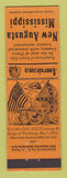 Matchbook Cover - New Augusta MS Civil War Perkins Americana ORANGE
