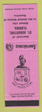 Matchbook Cover - St Augustine FL 1965 Perkins Americana PINK