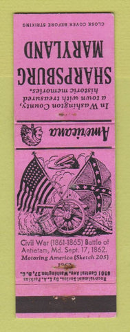 Matchbook Cover - Sharpsburg MD Civil War WEAR Perkins Americana PINK