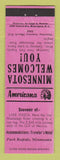 Matchbook Cover - Traveler's Motel Park Rapids MN Perkins Americana PINK