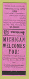 Matchbook Cover - Blight's Sons Eagle River MI Perkins Americana PINK