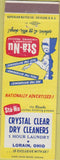 Matchbook Cover - Crystal Clear Dry Cleaners Lorain OH