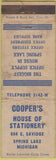 Matchbook Cover - Cooper's House  Spring Lake MI WORN