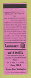 Matchbook Cover - Vista Motel Coulee Dam WA Perkins Americana PINK
